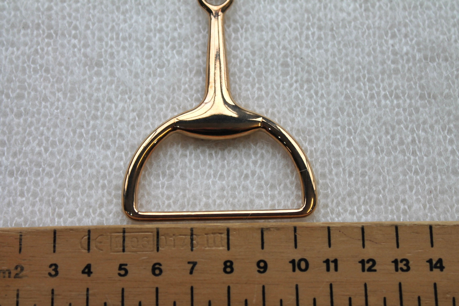 "Horse Bit" Buckle in Gold - Large, image 3 of 4
