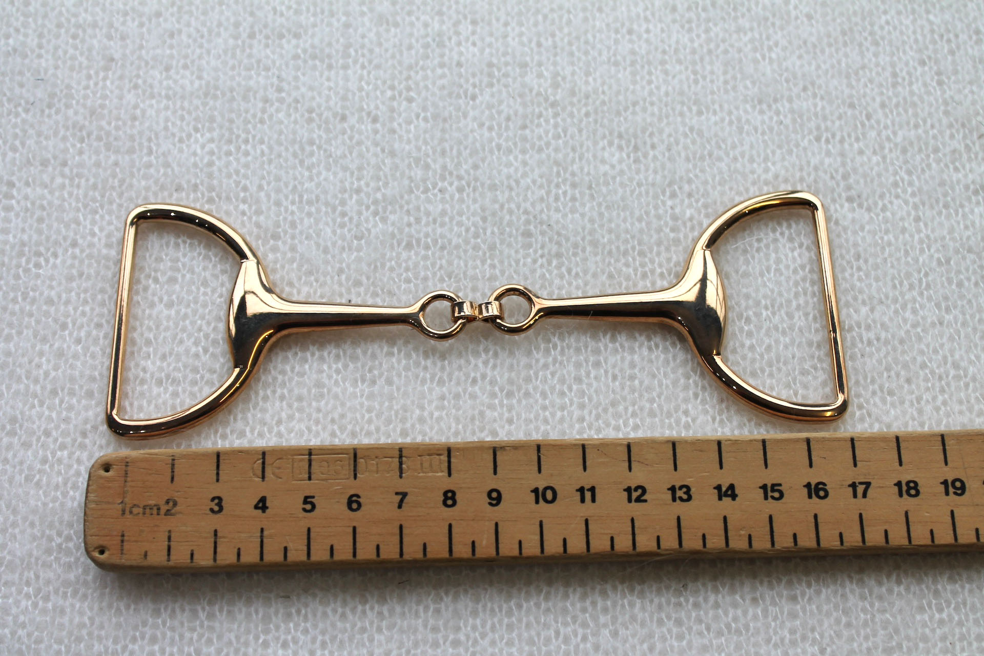 "Horse Bit" Buckle in Gold - Large, image 4 of 4