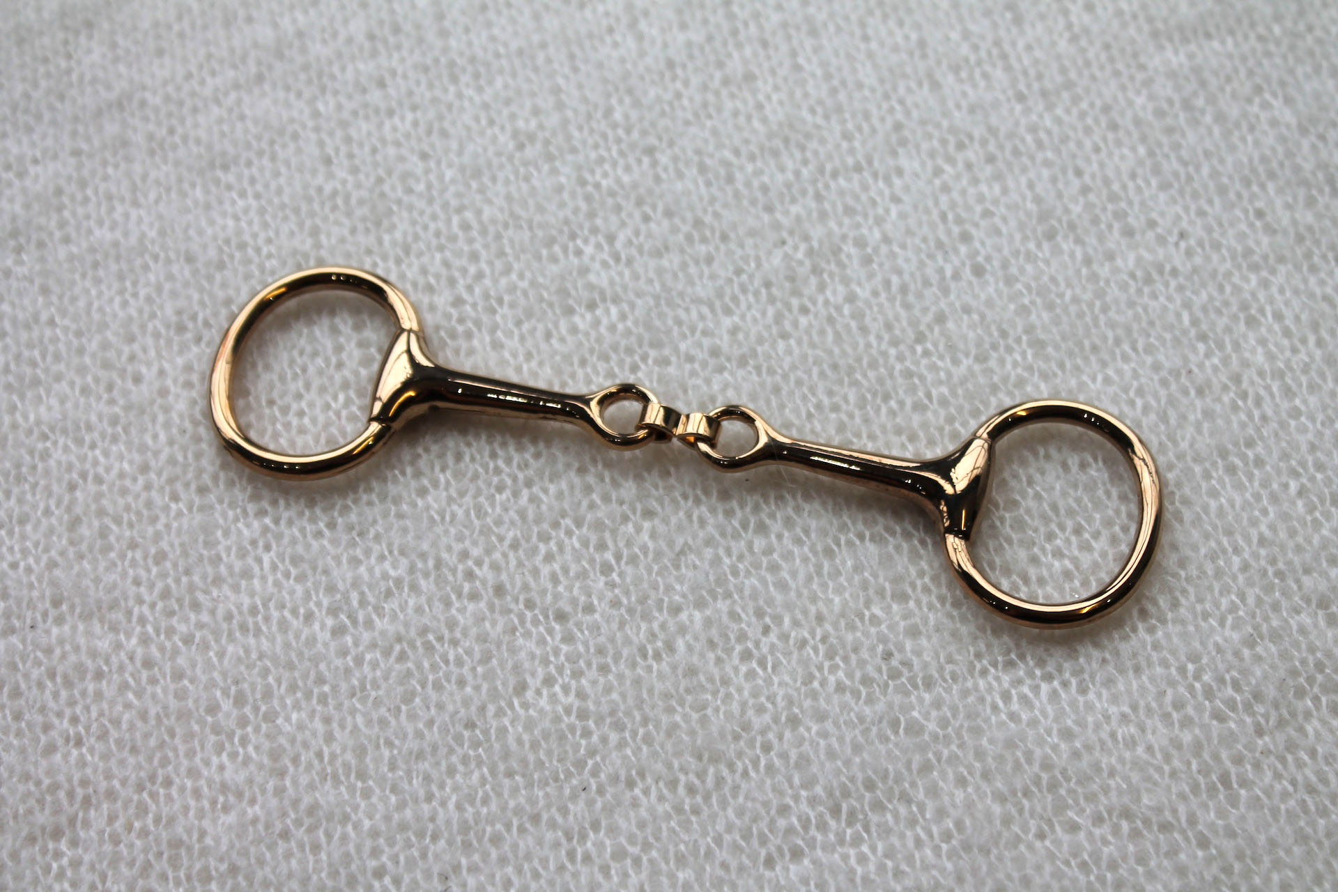 "Horse Bit" Buckle - Gold button