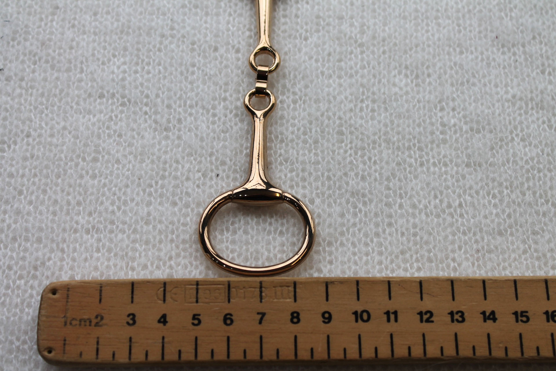 "Horse Bit" Buckle - Gold button, image 4 of 4