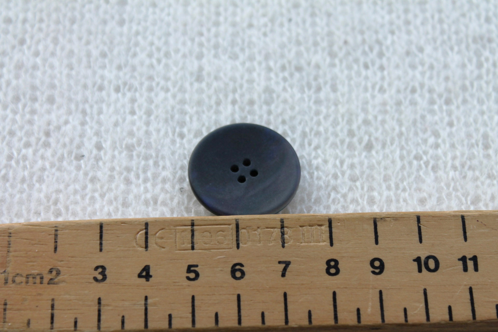 Inky Blue Iridescent Button - 2.5cm, image 3 of 3