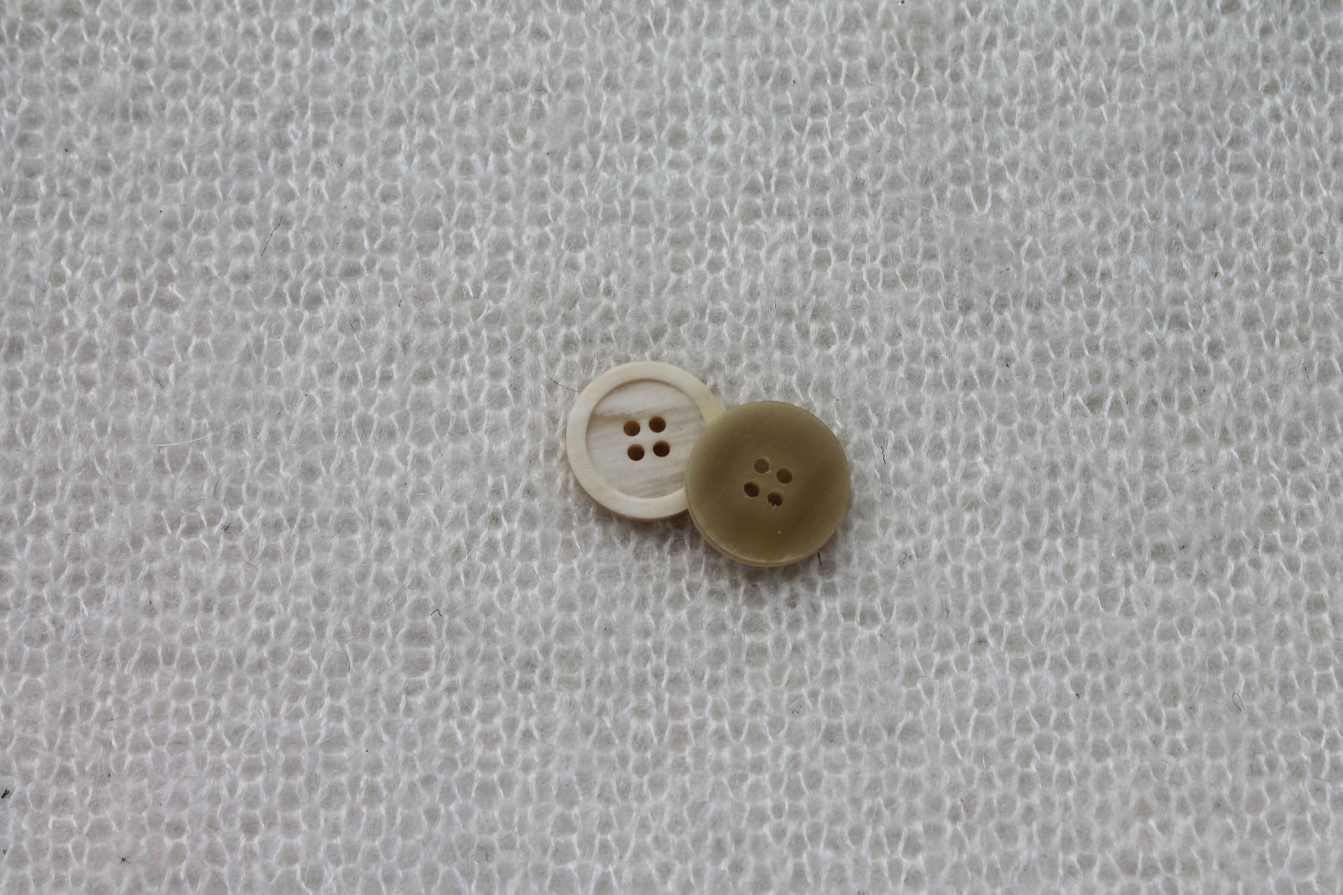 Off White / Beige Faux Bone Resin Button - 1.7cm, image 3 of 4