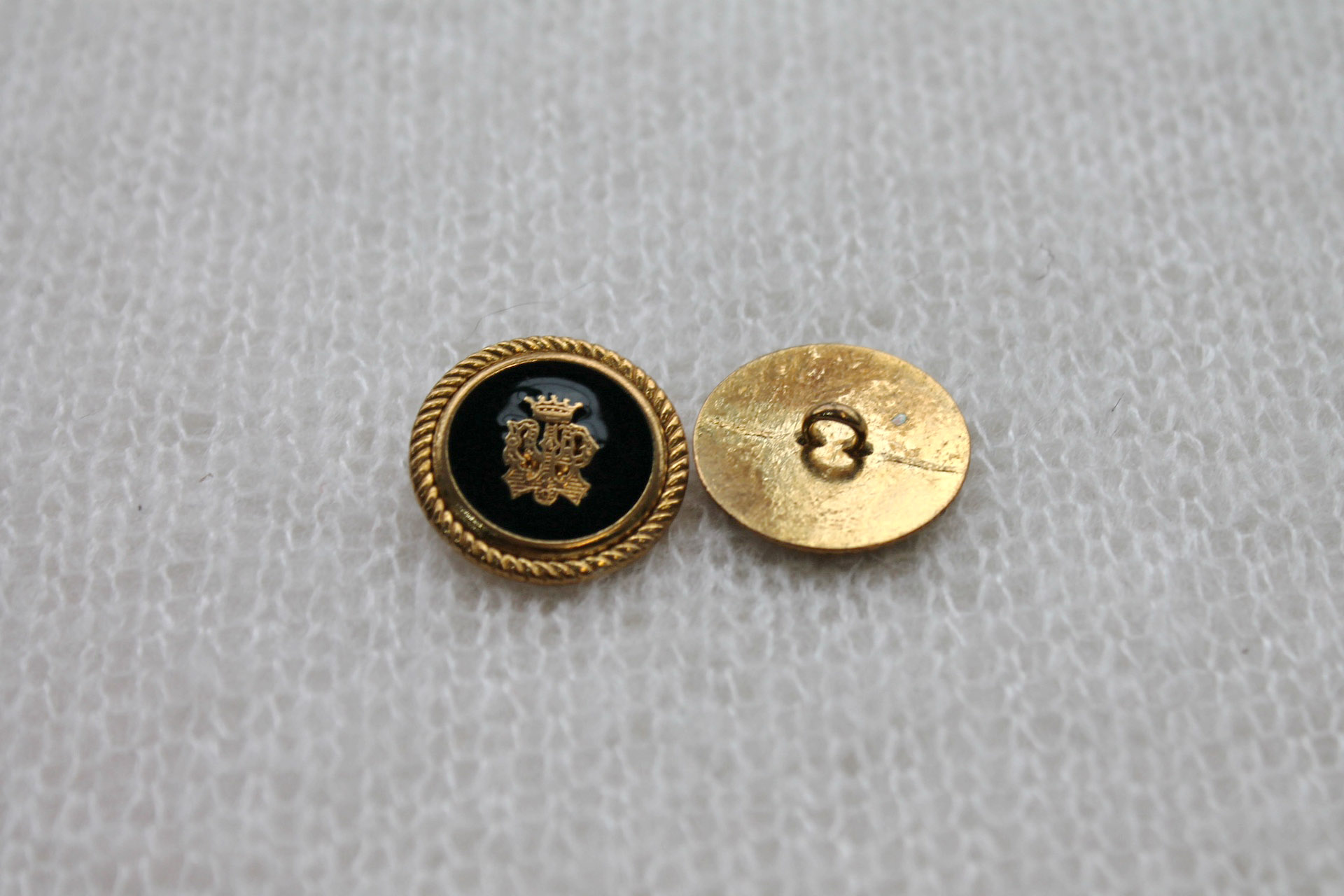 Vintage Military Button - Forest Green - 2.5cm, image 3 of 4