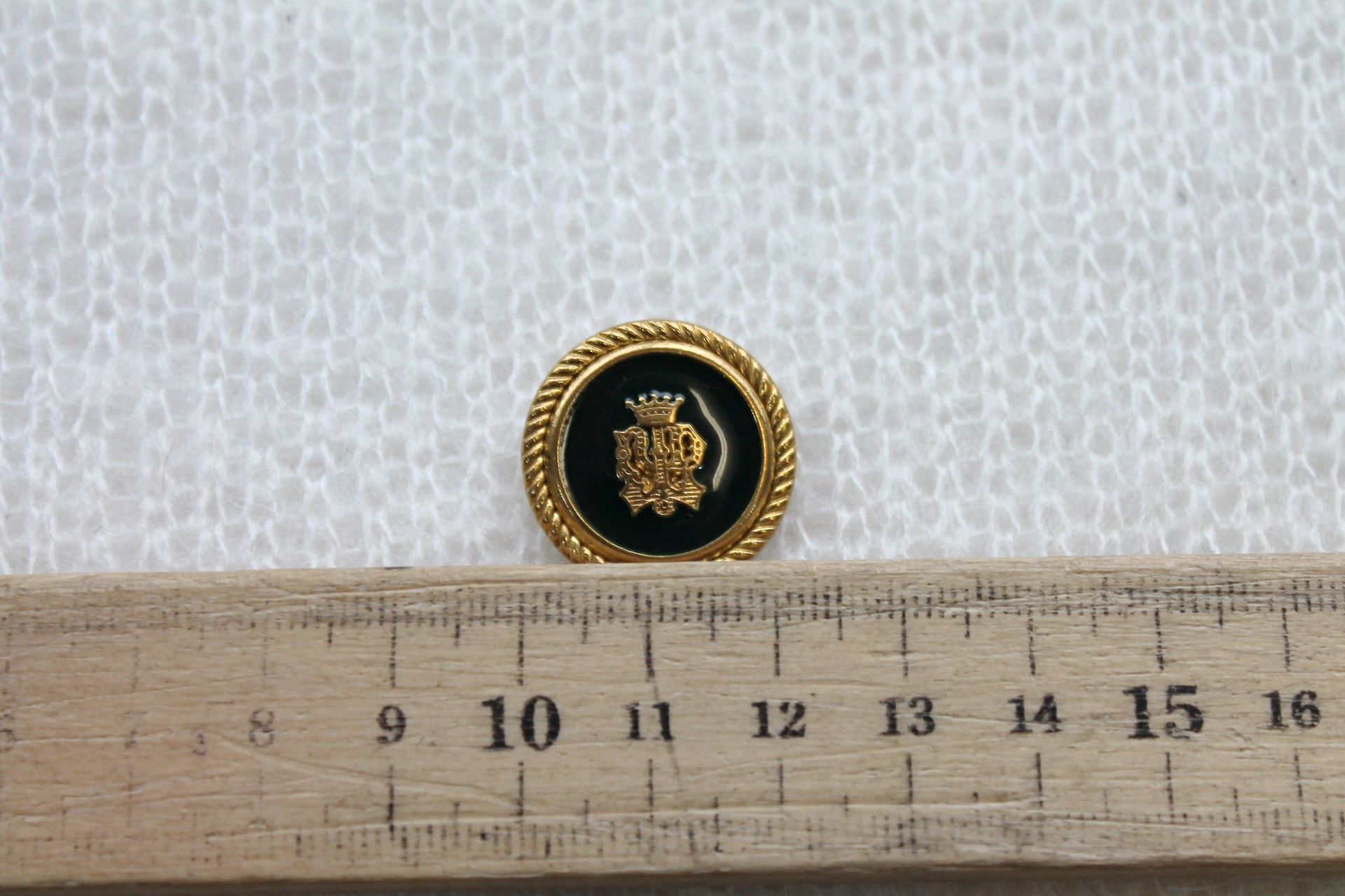 Vintage Military Button - Forest Green - 2.5cm, image 4 of 4