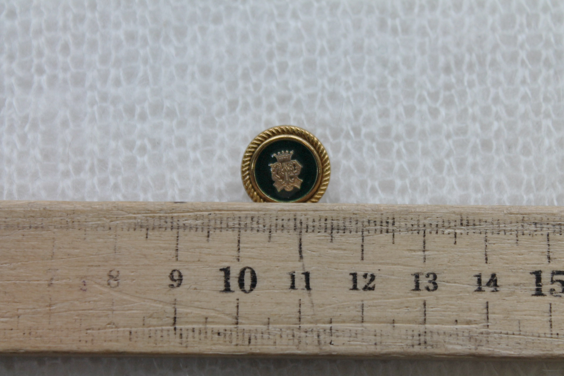 Vintage Military Button - Forest Green - 1.5cm, image 4 of 4