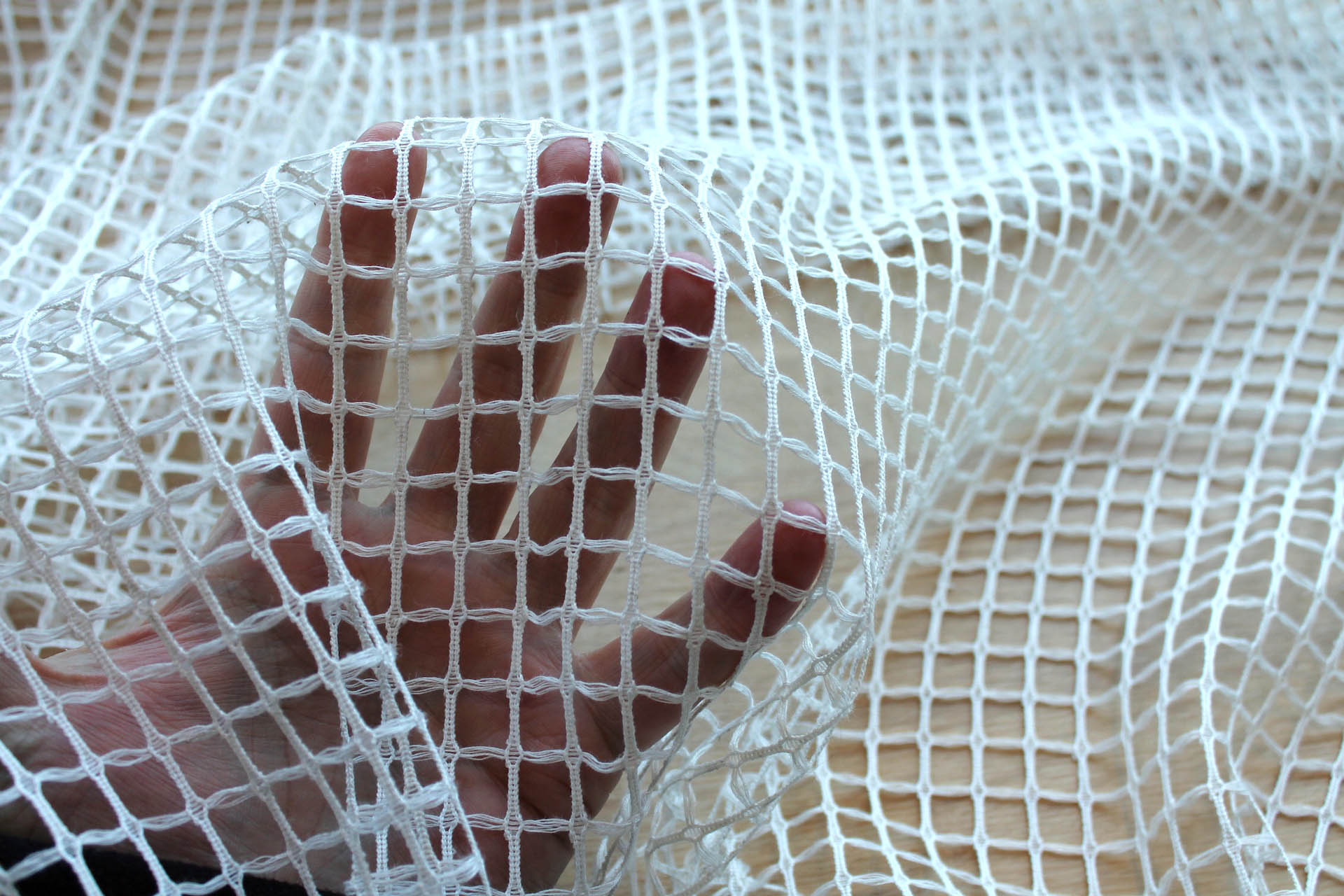 Off White Mesh Net Fabric - 140cm Wide, image 2 of 7