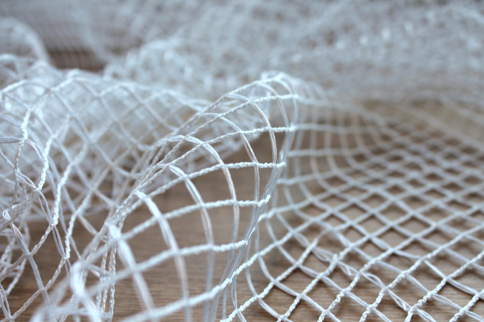 Off White Mesh Net Fabric - 300cm Wide, image 4 of 5