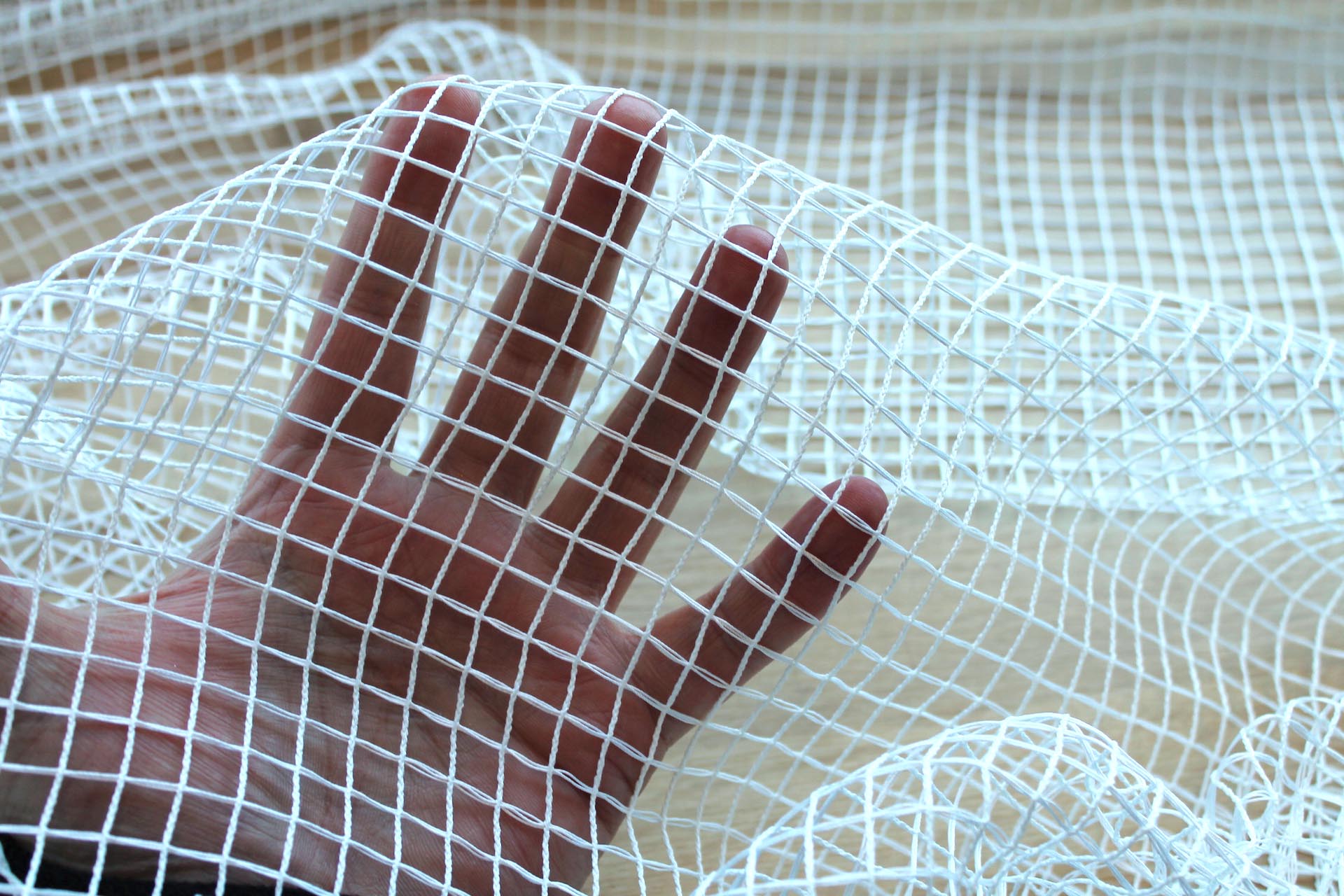 Off White Mesh Net Fabric - 300cm Wide, image 5 of 5
