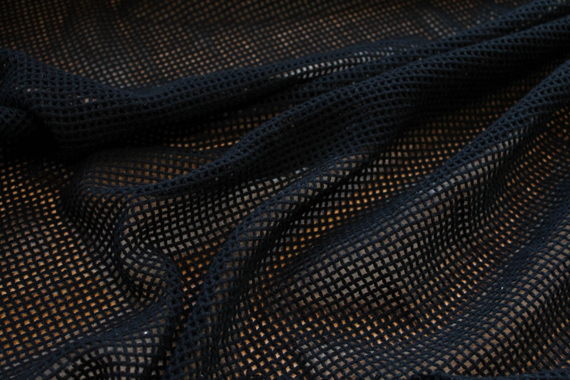 BACK IN STOCK - Cotton Mesh Net - Black fabric, image 2 of 6