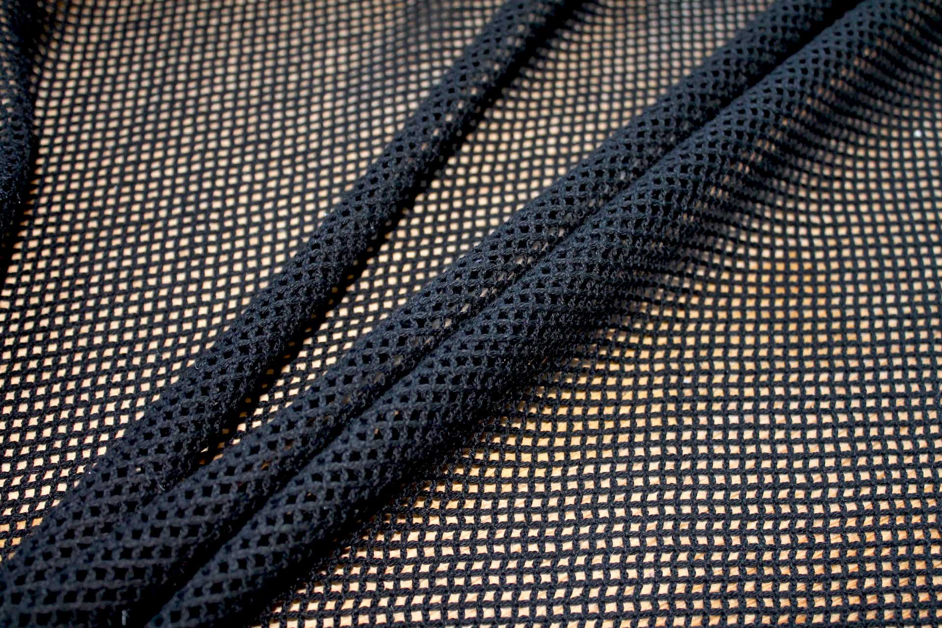 BACK IN STOCK - Cotton Mesh Net - Black fabric, image 3 of 6