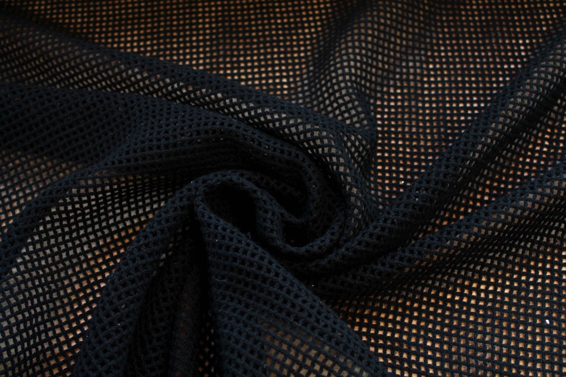 BACK IN STOCK - Cotton Mesh Net - Black fabric, image 5 of 6