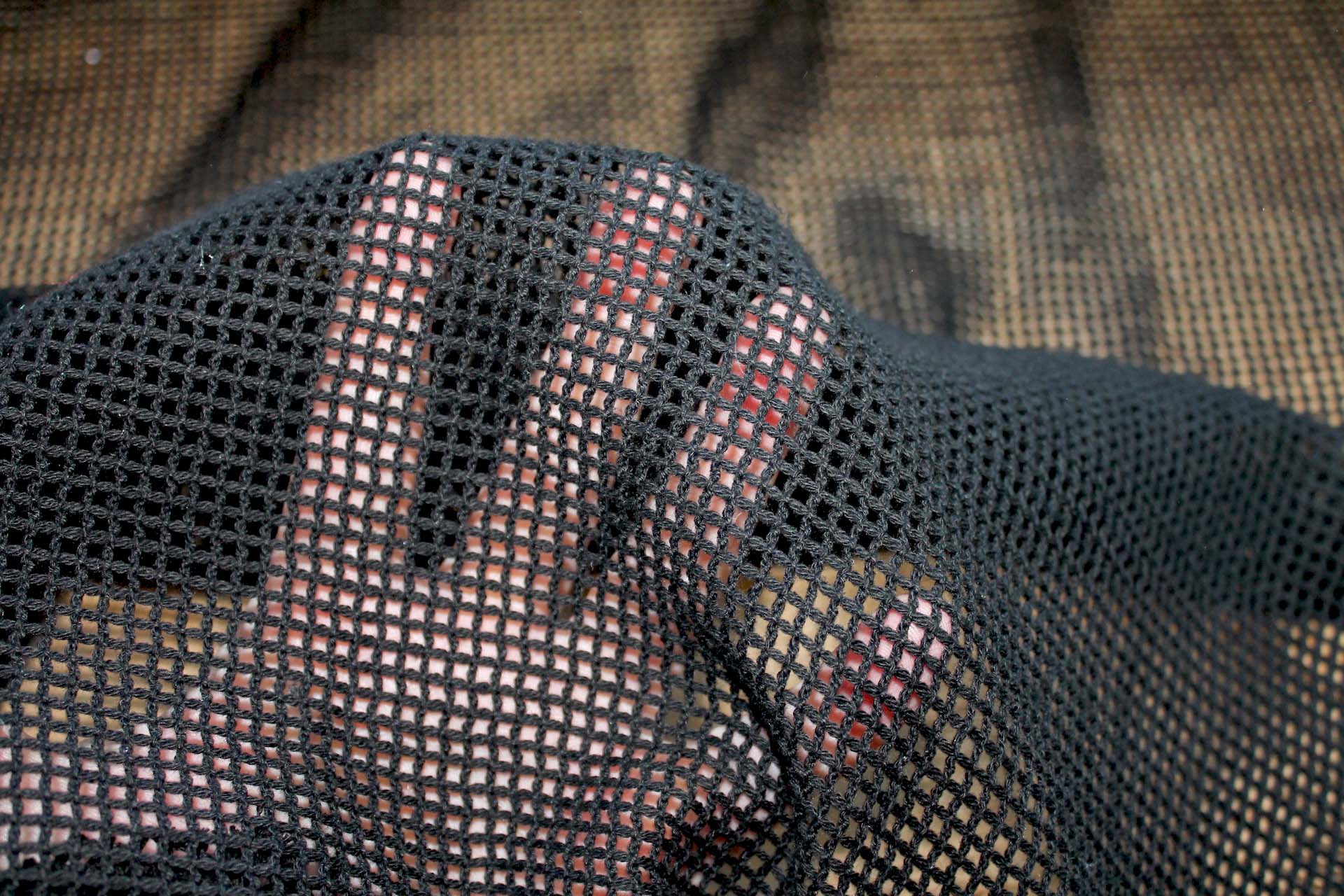 BACK IN STOCK - Cotton Mesh Net - Black fabric, image 6 of 6