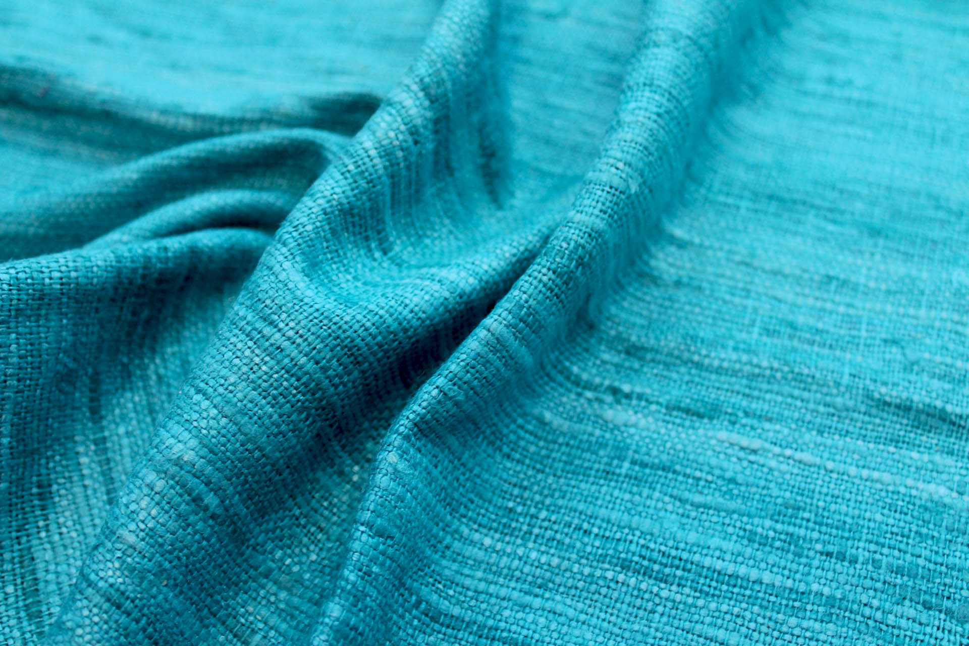 Chunky Silk Matka - Aquamarine fabric, image 3 of 4