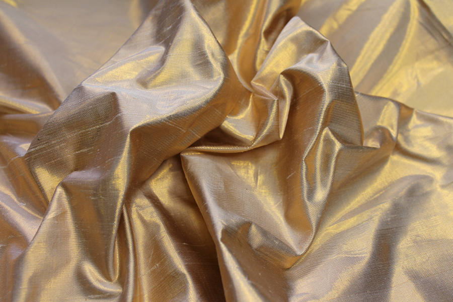 Metallic Dupion - Narrow Gold fabric, image 3 of 5