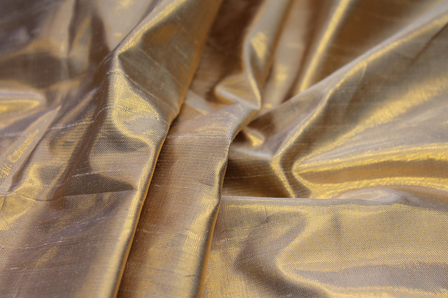 Metallic Dupion - Narrow Gold fabric, image 5 of 5