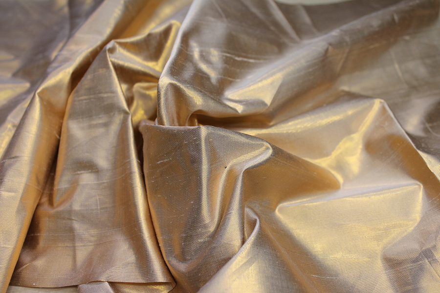 Metallic Dupion - Narrow Gold fabric, image 2 of 5