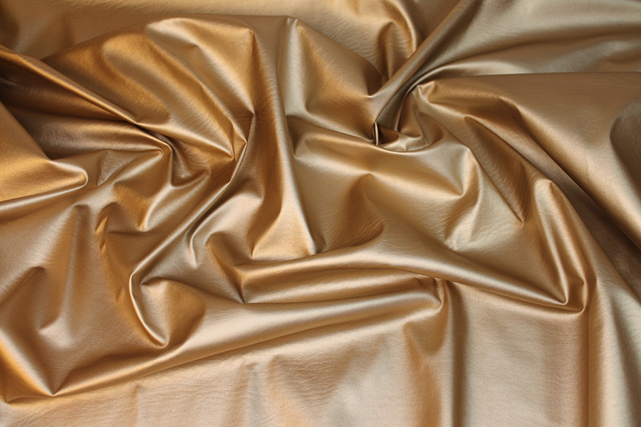 Soft Leatherette - Metallic Gold fabric, image 5 of 7