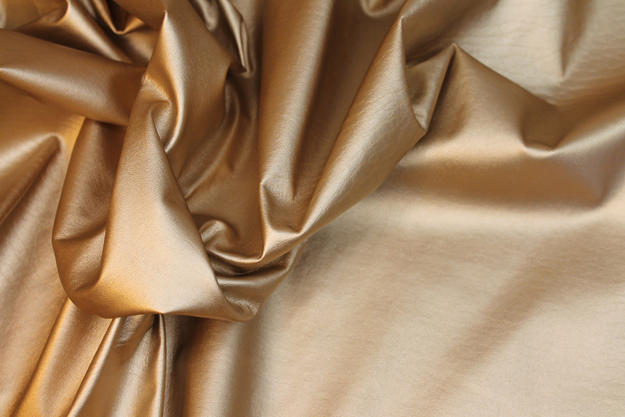 Soft Leatherette - Metallic Gold fabric, image 3 of 7