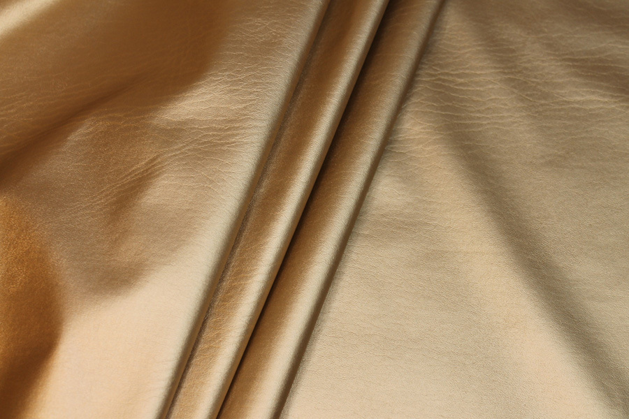 Soft Leatherette - Metallic Gold fabric, image 2 of 7