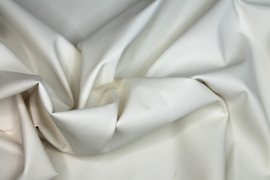 Soft Stretch Leatherette - Off White fabric, image 3 of 6