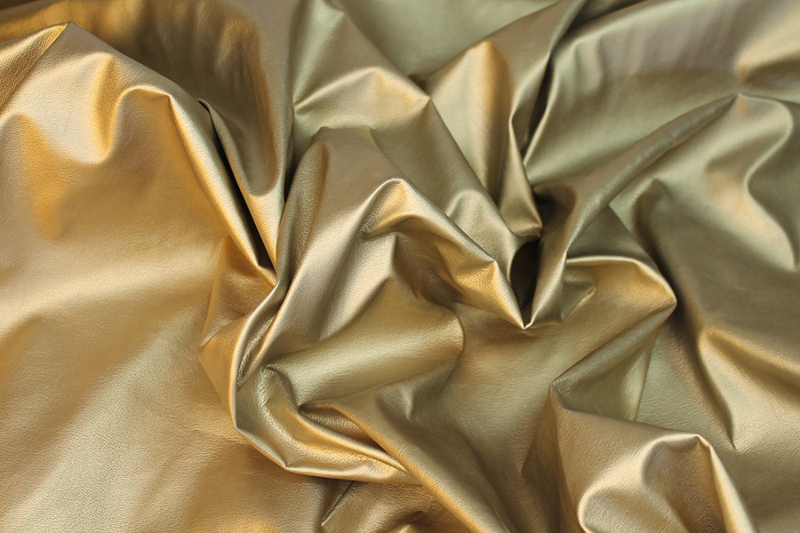 Medium Soft Leatherette - Metallic Deep Gold - 1.6m Piece fabric, image 2 of 6