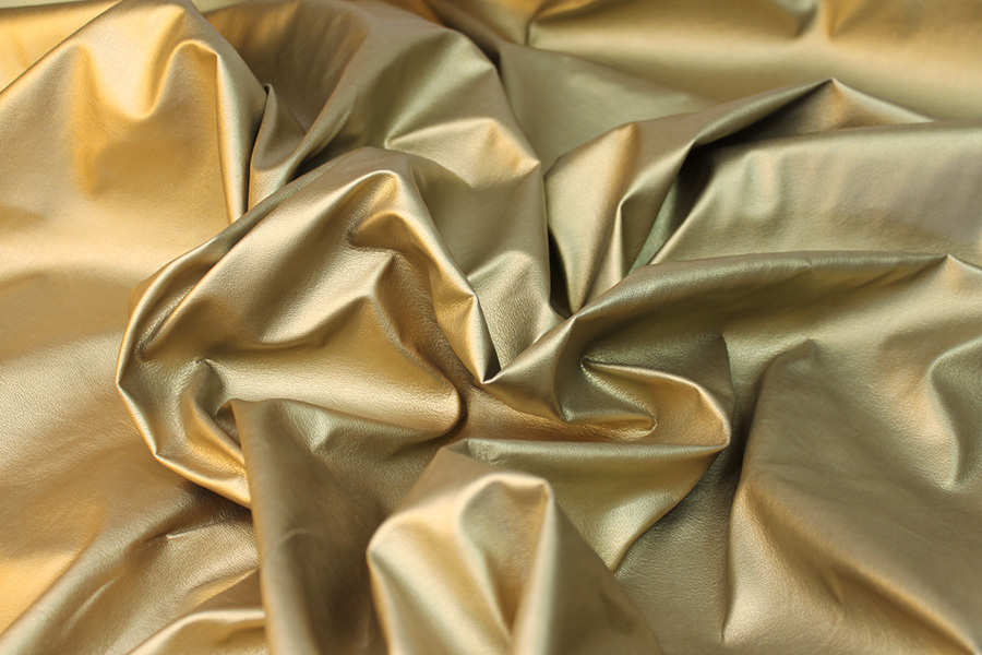 Medium Soft Leatherette - Metallic Deep Gold - 1.6m Piece fabric, image 3 of 6