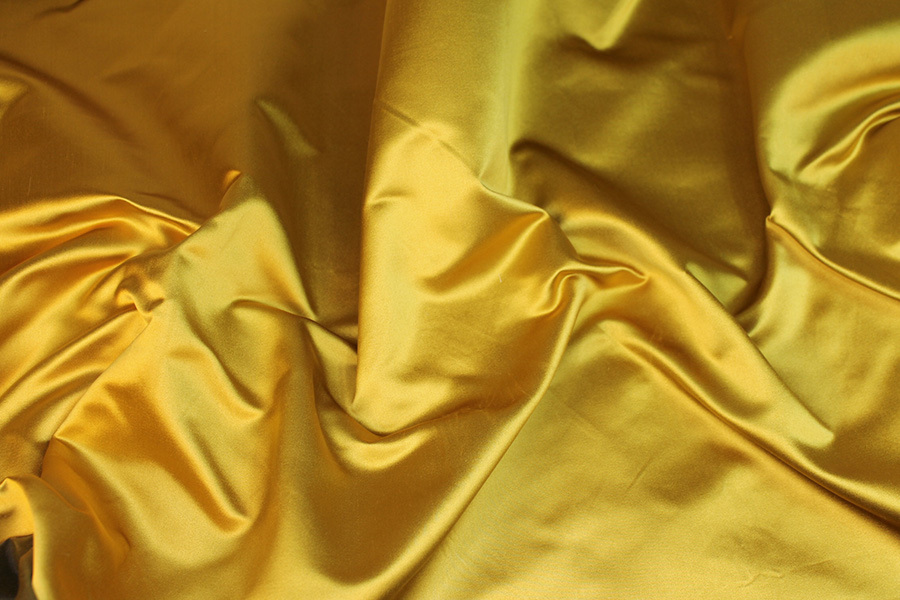 Two Tone Silk Duchesse Satin - Yellow/Black fabric, image 6 of 7