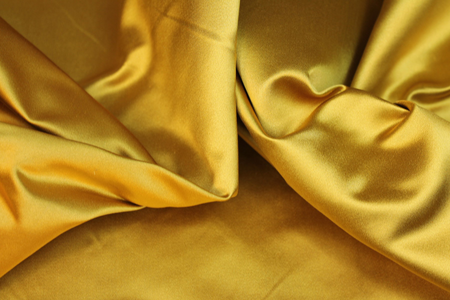 Two Tone Silk Duchesse Satin - Yellow/Black fabric, image 5 of 7