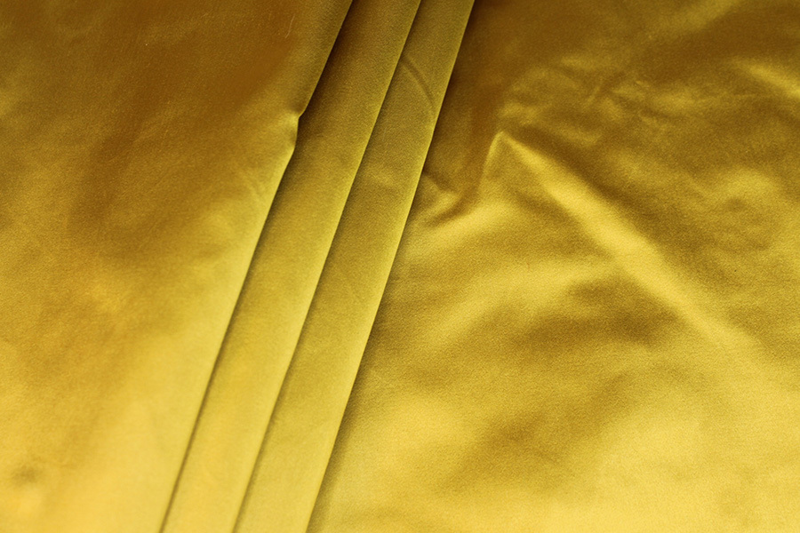 Two Tone Silk Duchesse Satin - Yellow/Black fabric, image 3 of 7