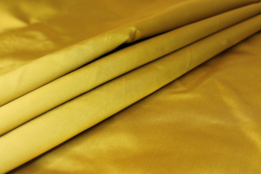 Two Tone Silk Duchesse Satin - Yellow/Black fabric, image 4 of 7