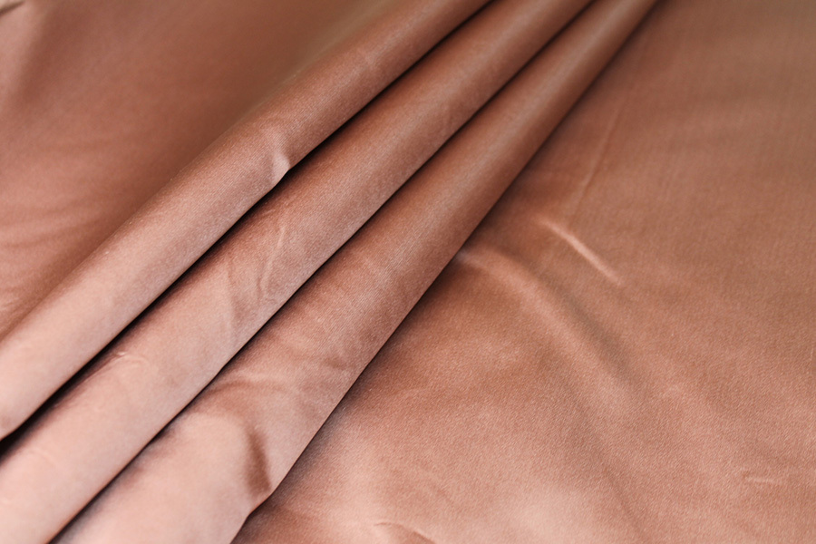 Two Tone Silk Duchesse Satin - Rose Gold fabric, image 4 of 7