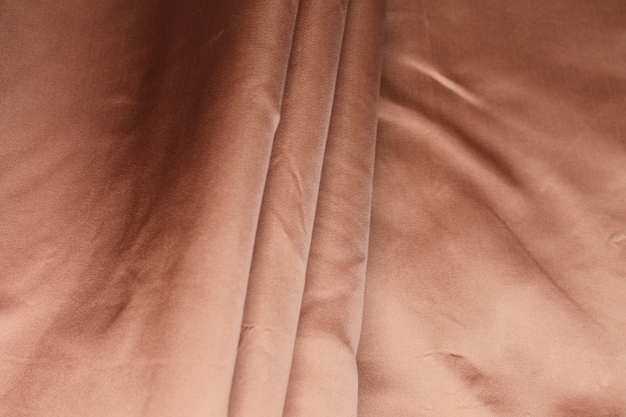 Two Tone Silk Duchesse Satin - Rose Gold fabric, image 5 of 7