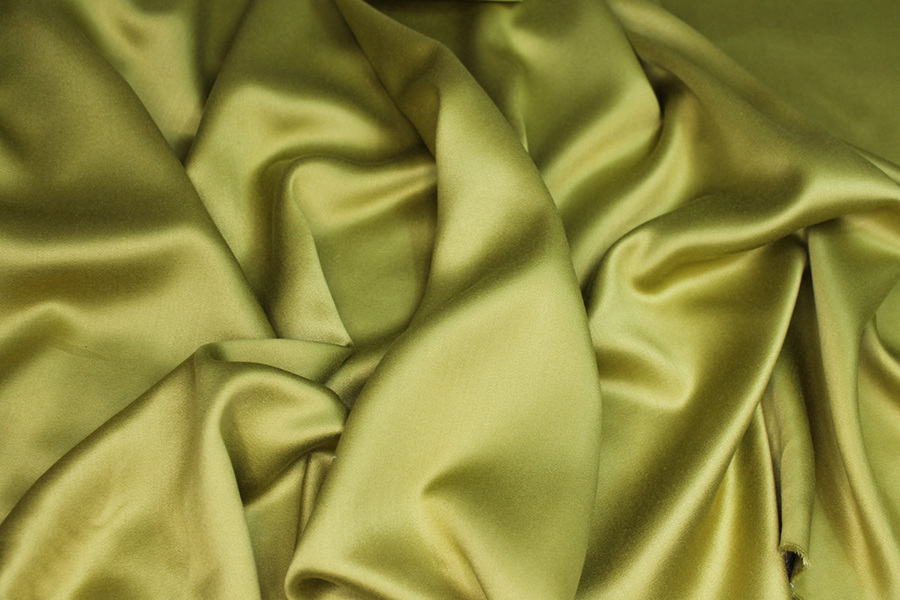 Bamboo and Modal Mix Satin - Lime fabric, image 3 of 7