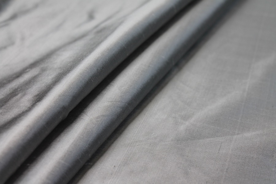 Silk Dupion - Silver Grey  B69 - 140cm wide fabric, image 3 of 6