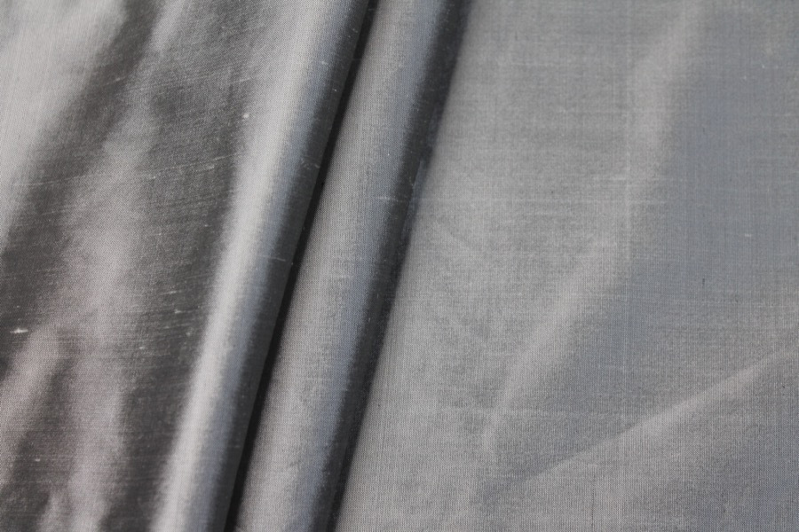 Silk Dupion - Silver Grey  B69 - 140cm wide fabric, image 6 of 6