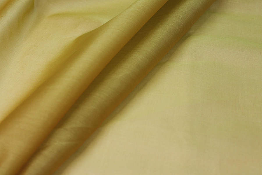 Silk Organza - Chartreuse shot Pale Orange fabric, image 2 of 5