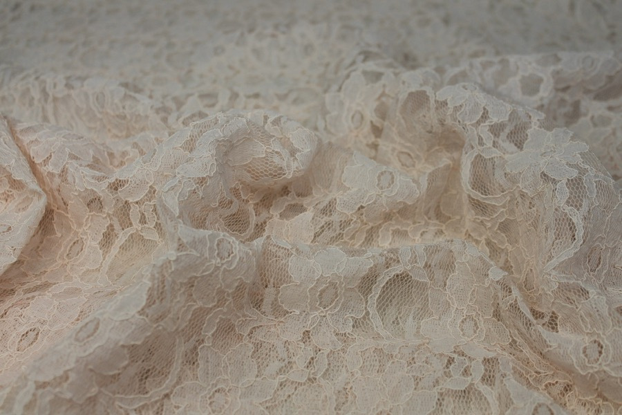 Corded Lace - Blush - 0.3m Piece fabric, image 2 of 8