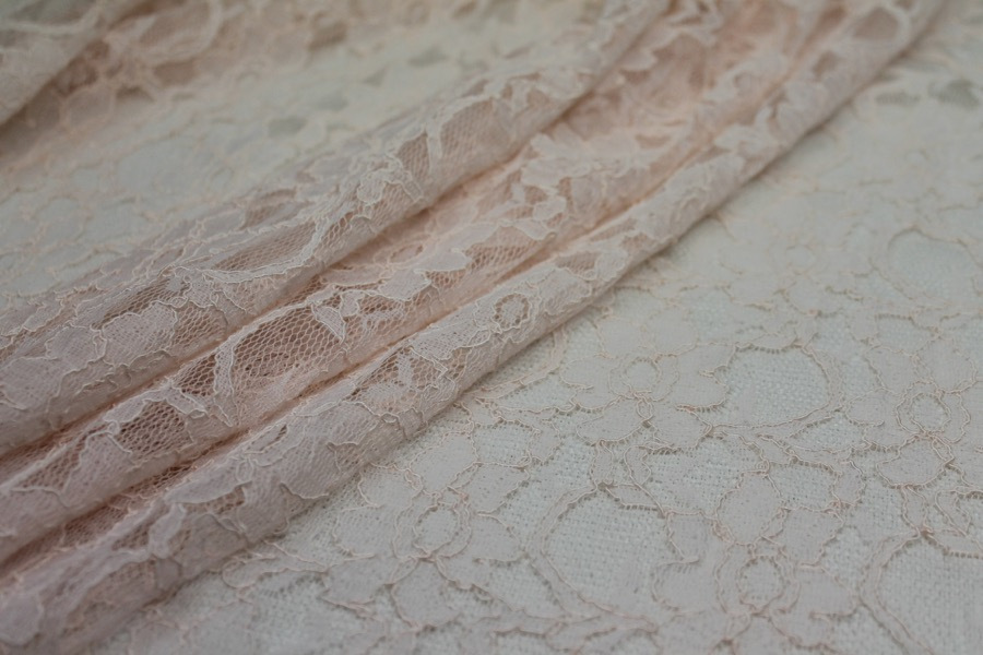 Corded Lace - Blush - 0.3m Piece fabric, image 6 of 8