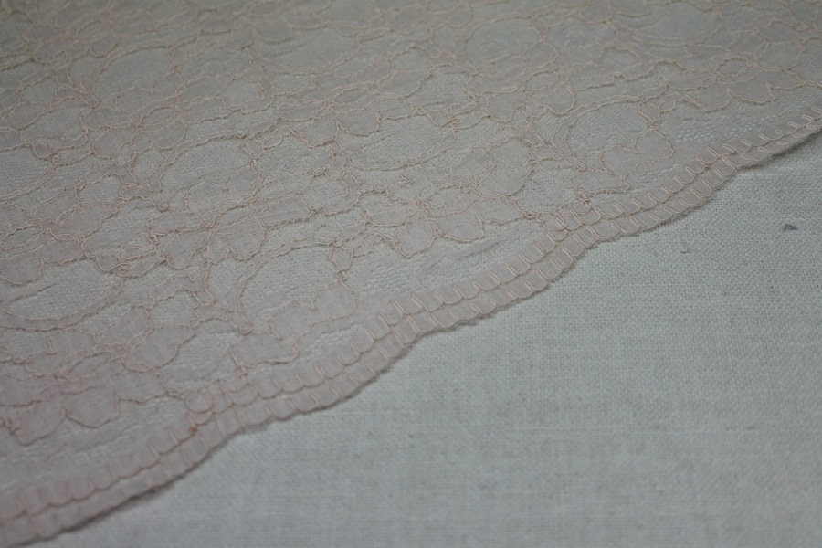 Corded Lace - Blush - 0.3m Piece fabric, image 5 of 8
