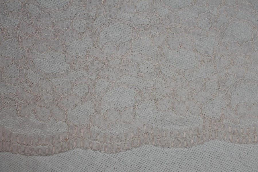 Corded Lace - Blush - 0.3m Piece fabric, image 8 of 8