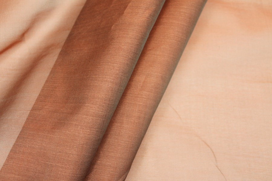 Silk Organza - Rust Brown shot Opal Green - fabric, image 4 of 7