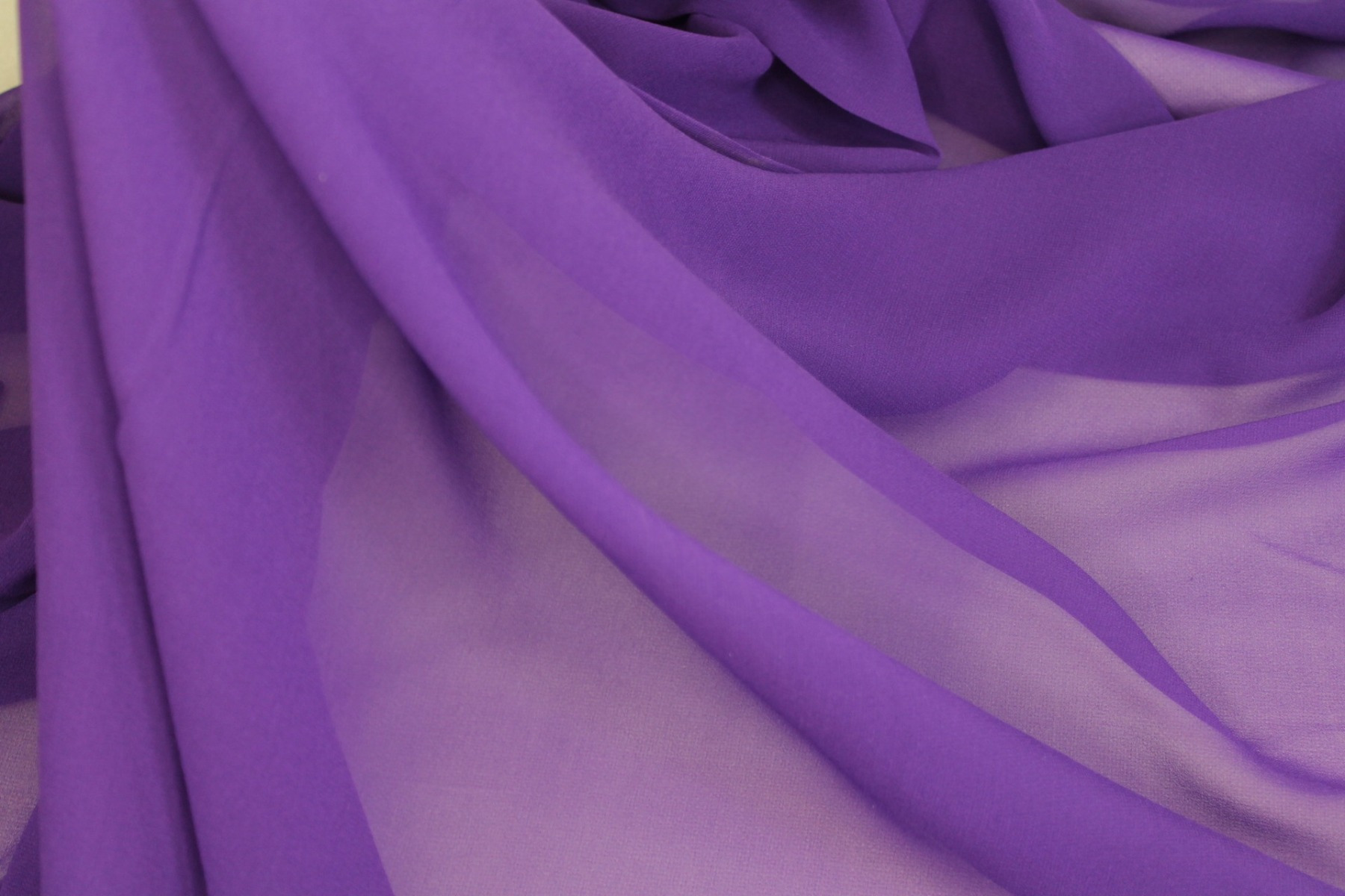 Purple Silk Georgette - 112cm wide fabric, image 6 of 6