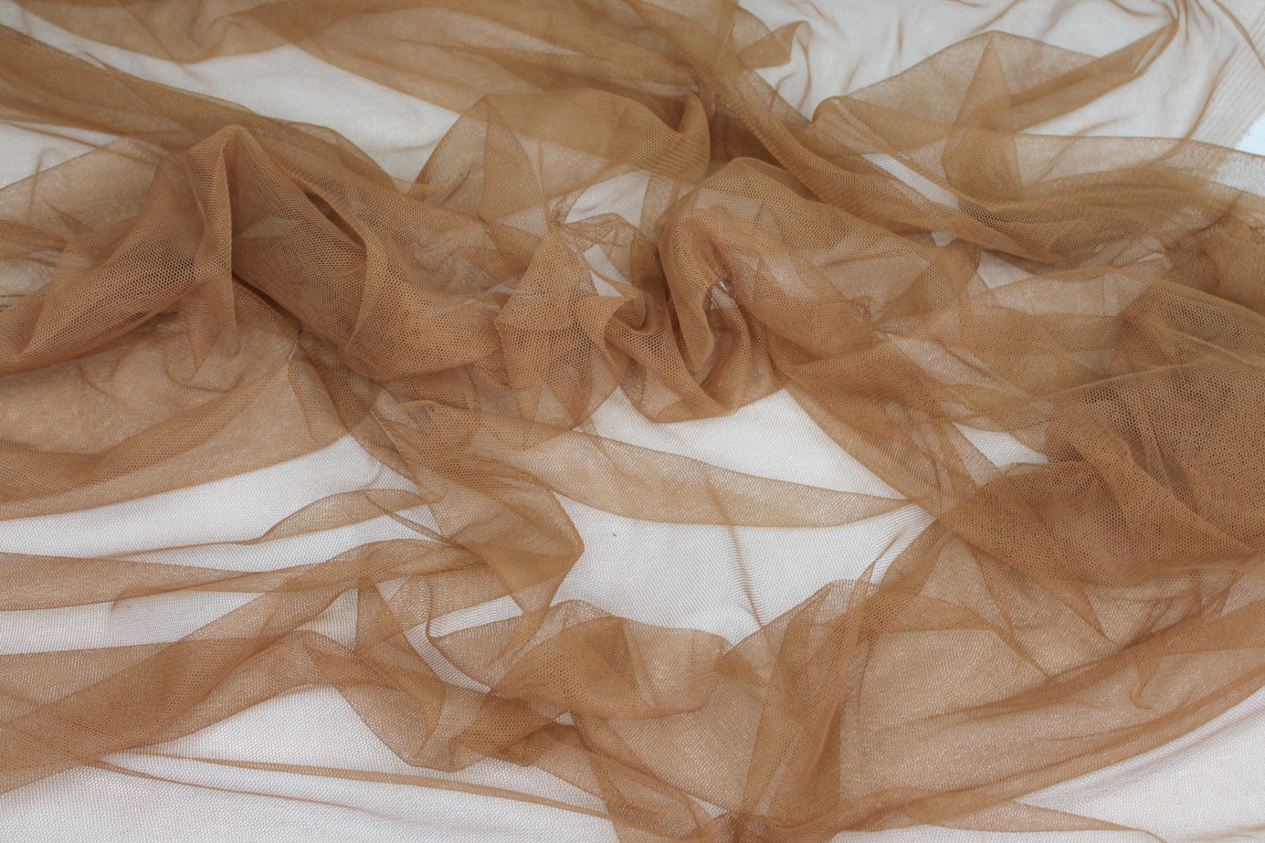 Soft Nylon Tulle - Gingerbread - T63 fabric, image 2 of 5