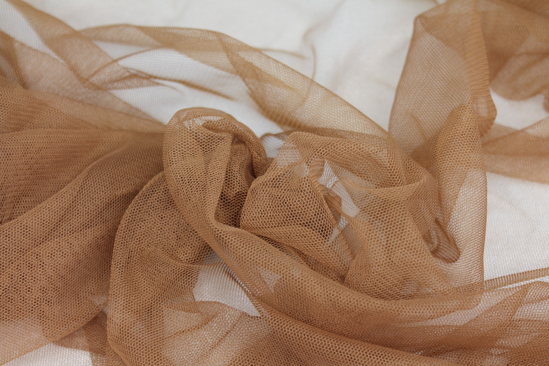 Soft Nylon Tulle - Gingerbread - T63 fabric, image 3 of 5