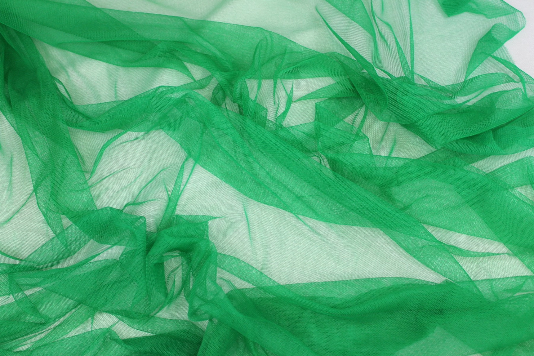 Soft Nylon Tulle - Kelly Green - T62 fabric, image 2 of 6