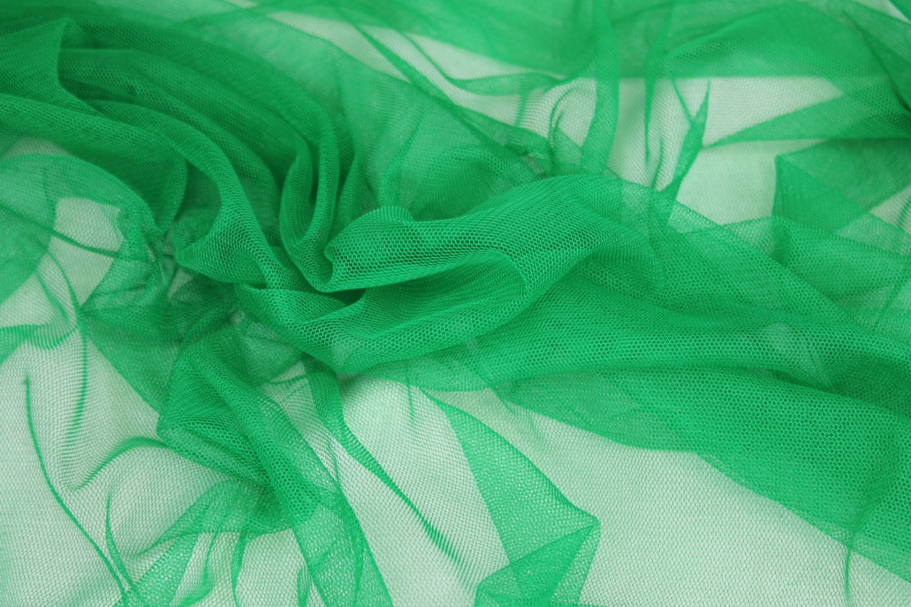 Soft Nylon Tulle - Kelly Green - T62 fabric, image 3 of 6