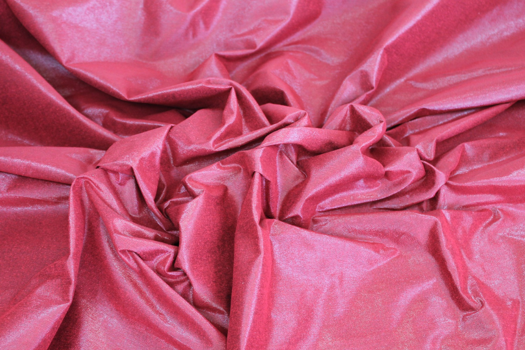 Metallic Silk Noil - Red shot Black fabric, image 2 of 7