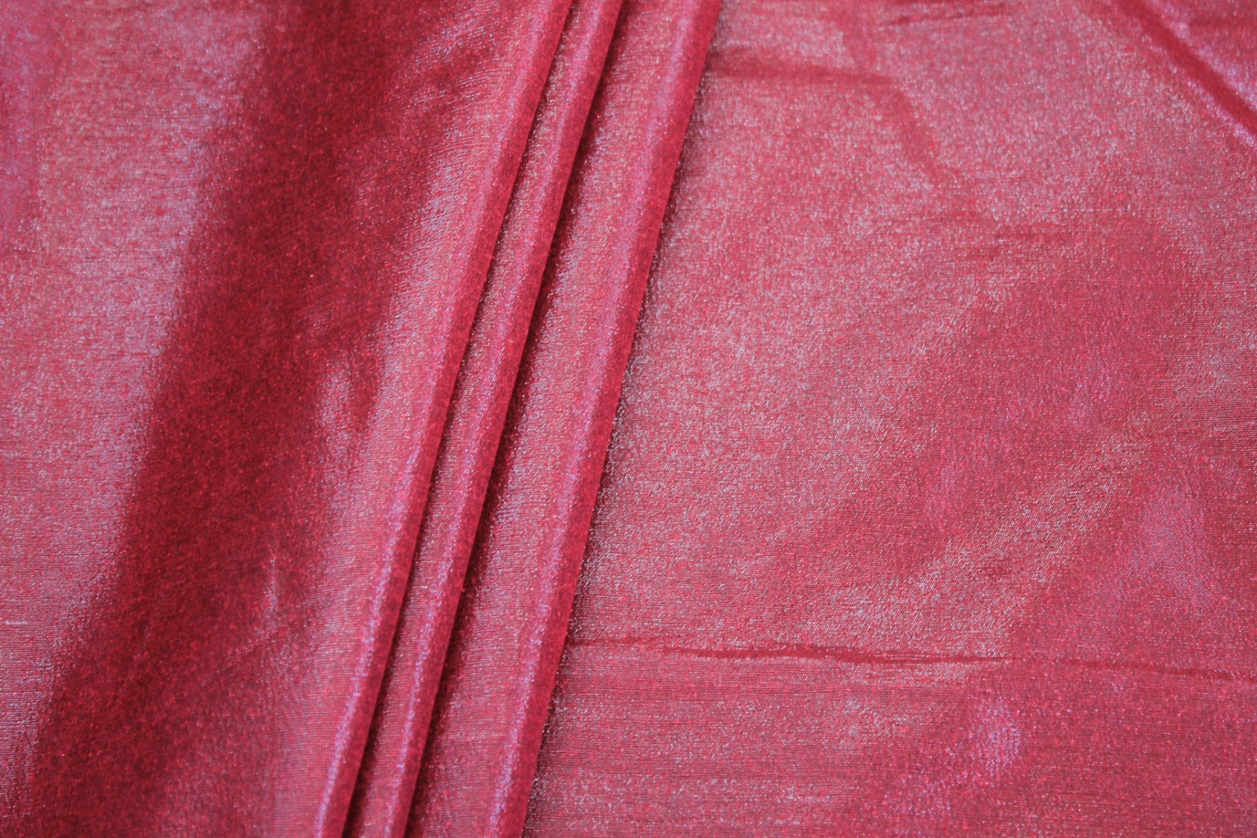 Metallic Silk Noil - Red shot Black fabric, image 6 of 7