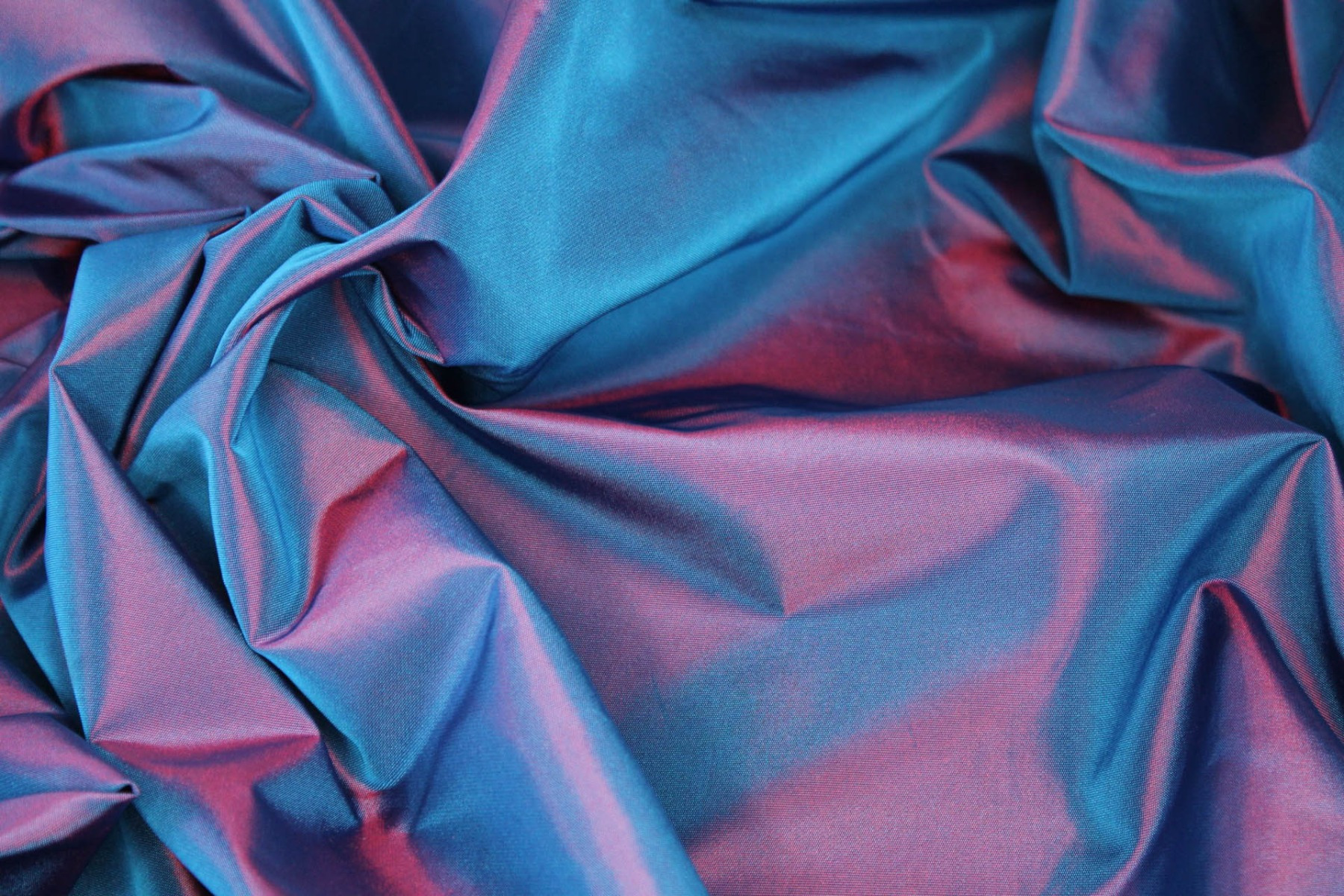 Acetate Taffeta - Blue shot Red fabric, image 3 of 7