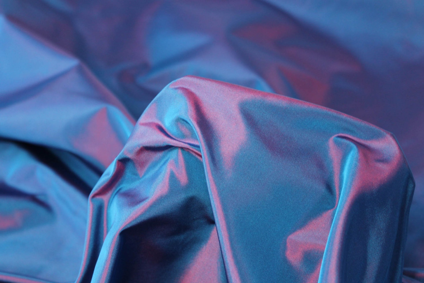 Acetate Taffeta - Blue shot Red fabric, image 4 of 7